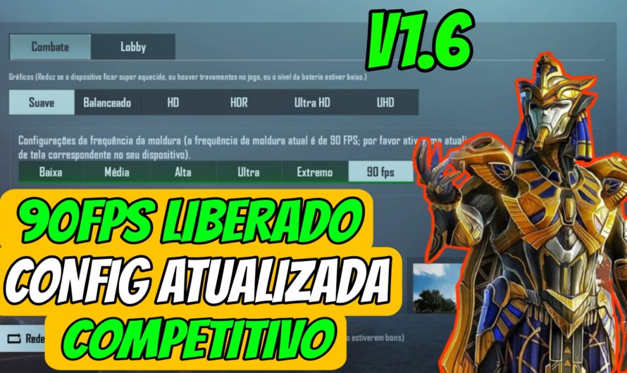 90fps liberado com nova config PUBG MOBILE 1.6